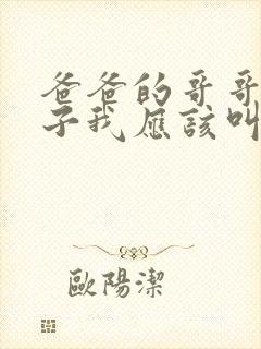 爸爸的哥哥的儿子我应该叫什么