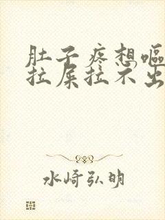 肚子疼想呕吐想拉屎拉不出来怎么回事