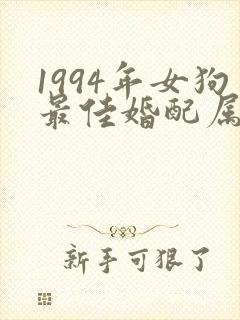1994年女狗最佳婚配属相