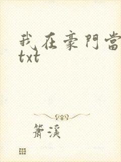 我在豪门当夫人txt封面