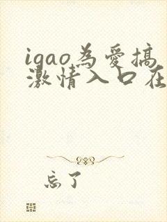 igao为爱搞激情入口在线