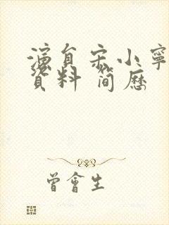 演员宋小宁个人资料 简历