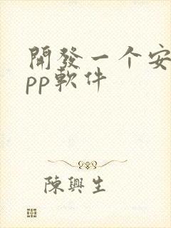 开发一个安卓app软件