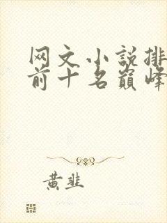 网文小说排行榜前十名巅峰之作