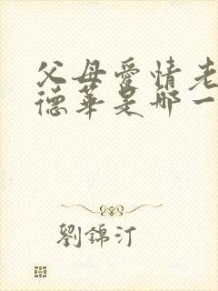 父母爱情老丁娶德华是哪一集封面