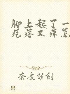 脚上起了一身红疙瘩又痒怎么回事