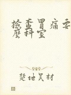 检查胃痛要挂什么科室