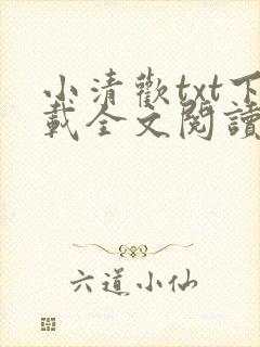 小清欢txt下载全文阅读