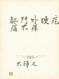 肛门外硬疙瘩不痛不痒