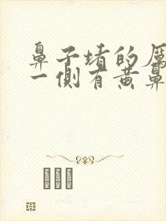 鼻子堵的厉害,一侧有黄鼻涕