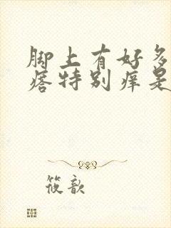 脚上有好多小疙瘩特别痒是怎么回事封面