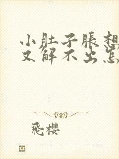 小肚子胀想大便又解不出怎么回事