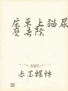 床单上猫尿味怎么去除