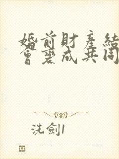 婚前财产结婚后会变成共同财产吗