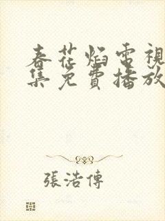 春花焰电视剧全集免费播放在线观看