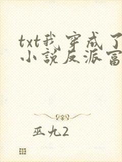 txt我穿成了小说反派富二代