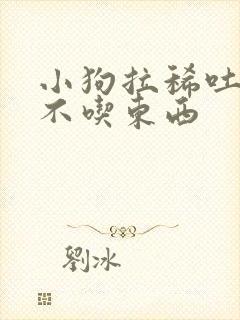 小狗拉稀吐黄水不吃东西