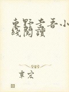 东野圭吾小说在线阅读