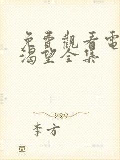 免费观看电视剧渴望全集封面