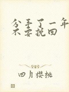 分手了一年还能不要挽回