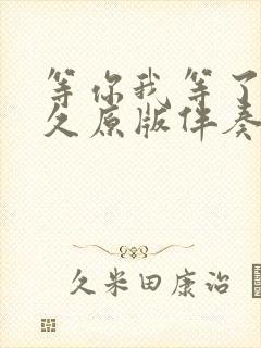 等你我等了这么久原版伴奏