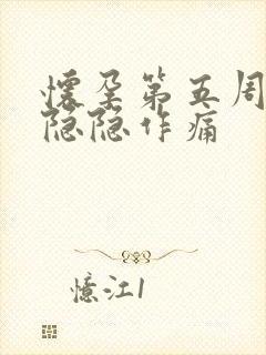 怀孕第五周肚子隐隐作痛