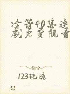 冷箭40集连续剧免费观看