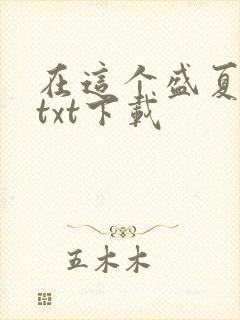 在这个盛夏热恋txt下载