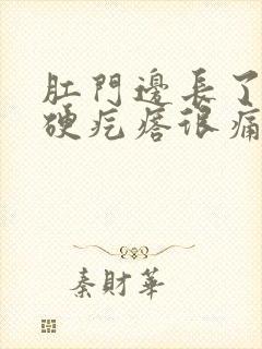 肛门边长了一个硬疙瘩很痛封面