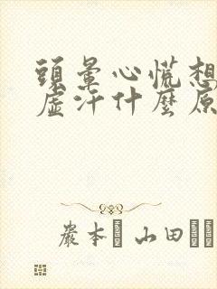 头晕心慌想吐冒虚汗什么原因封面