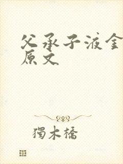 父承子液金银花原文封面