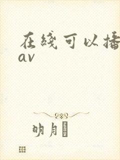 在线可以播放的av
