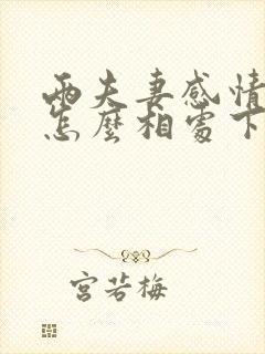 两夫妻感情破裂怎么相处下去