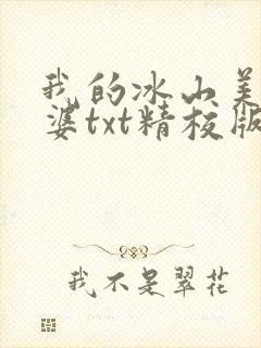 我的冰山美女老婆txt精校版
