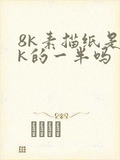 8k素描纸是4k的一半吗