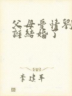 父母爱情刘静和谁结婚了封面