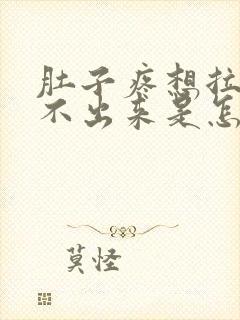 肚子疼想拉屎拉不出来是怎么回事