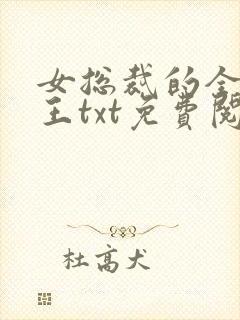 女总裁的全能兵王txt免费阅读