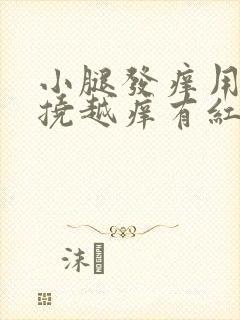 小腿发痒用手越挠越痒有红疙瘩