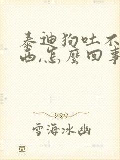 泰迪狗吐不吃东西,怎么回事封面