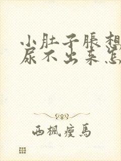 小肚子胀想尿又尿不出来怎么回事