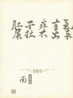 肚子疼有气想拉屎拉不出来怎么回事封面