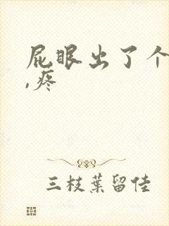 屁眼出了个疙瘩,疼