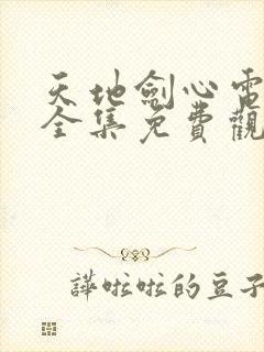 天地剑心电视剧全集免费观看封面