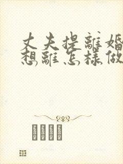 丈夫提离婚我不想离怎样做封面