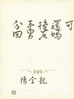 分手后还可以挽回男友吗封面