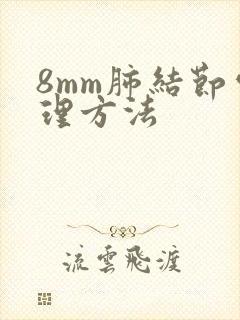 8mm肺结节处理方法封面