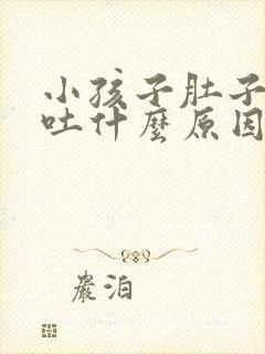 小孩子肚子痛呕吐什么原因引起的封面