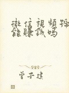 微信视频号真的能赚钱吗