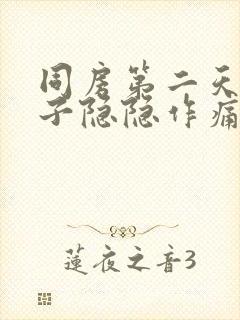 同房第二天小肚子隐隐作痛封面